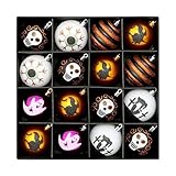 16-teiliges Halloween Deko Set - 6cm Glitzer Hexen & Kürbis Christbaumanhänger, Bruchsichere Kunststoff Ornamente für Halloween Party, Garten, Vorgarten, Tischdeko (16 Stück)