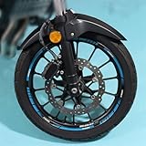 NKLDDE Full Set Dekorative Motorrad-Rad-Aufkleber, Reflektierende Motorrad-wasserdichte Felgen-Aufkleber Für CB500X CB 500X CB500 X