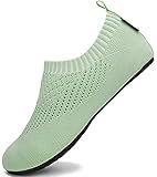 SAGUARO Badeschuhe Damen Wasserschuhe Herren Atmungsaktiv Strandschuhe für Yoga Aquaschuhe Frauen Surfschuhe Männer Sommer Strand Garten Wassersport Surfen Beach Grün 38/39 EU