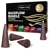 Fumino Rückfluss Backflow Räucherkegel-Set Kamin & Frost Multipack - Frische Räucherkerzen mit Masala Agarbatti Joss Duft - 6 Boxen 90 Räucherkegel Wasserfall für Entspannung und Meditation