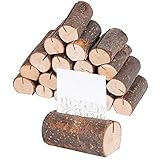 20 Stück Holz Holzsteg Tischkartenhalter Platzkartenhalter Holz Kartenhalter Hochzeit Fotohalter Memohalter Sitzkartenhalter Tischnummernhalter Fotoständer für Hochzeit Geburtstag Party Büro Wohnung