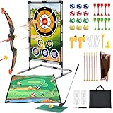 Mostop Golfspiel-Set – Bogenschießsets, Axtwurfspiel, doppelseitige Golf-Chipping-Spiel-Übungsmatte, Chip-Sticky-Übungsspiel für Junge Erwachsene, Golfer, Väter, Indoor, Outdoor