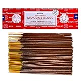 LAMARE Satya Dragon's Blood Räucherstäbchen, 1 Packung mit 100 g (80-90 Stäbchen), Aromatherapie, Meditation, Yoga, umweltfreundliche Verpackung