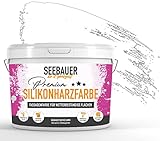 SEEBAUER diy® Silikonharzfarbe Weiß Fassadenfarbe (No. 000 Weiß 300 ml) Selbstreinigend mit Lotuseffekt