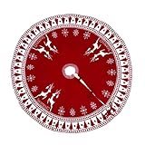 CIMAXIC 1Stück Weihnachtsbaumrock Doppelseitige Dekoration mit Strick REH Hochwertige Weihnachtsbaumdecke für Festliche Anlässe Weihnachtsdekoration für Zuhause