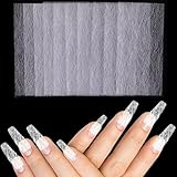 Clyhon 40 Stück Silk Fiberglass Nail Extensions, Fiberglas Nagelverlängerung Nail Extension Silk Fiberglass Gel Kit Manicure Tool für die Fingernagelreparatur Nägelverlängerung Fiberglasmodellage