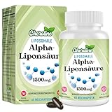 Liposomale Alpha-Liponsäure Weichkapseln 1500mg pro Portion, mit Acetyl-L-Carnitin 900mg, Ubiquinol 100mg und Vitamin E 15mg, 4-in-1-Formel (60 stück (1er Pack))