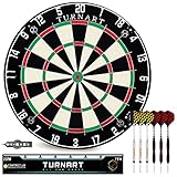 Dartscheibe Kork Dartscheibe mit Pfeilen Offizielles Steeldartscheibe Dartscheibe Steeldart Dartscheibe Set 6 Dartpfeile Metallspitze,6 Flights (Nur Dartscheibe)