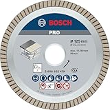 Bosch Professional Diamanttrennscheibe Best for Ceramic Extra-Clean Turbo (Keramik, 125 x 22,23 mm, Zubehör Winkelschleifer)