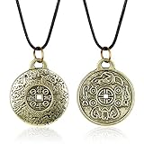 Feng Shui Geldkette Halskette, Die Eigenschaften von Feng Shui Geld Amulett, Halskette mit Anhänger Vintage-Geschenkschmuck Die Eigenschaften von Glücksmünze Halskette für Männer Frau Halskette 2pcs