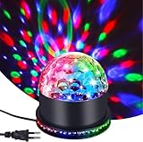 Funmo Mini Discokugel Licht, Disco Lichter LED Party Lights 360° Rotation 7 RGB Farben Musikgesteuert licht, Bühnenbeleuchtung Deko für Kinder Parties Geburtsta, KTV, Weihnachten Geschenk