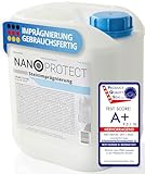 Nanoprotect Steinimprägnierung | 5 L für ca. 40 – 60 m² | Vorbeugend gegen Grünbelag und Einschmutzung | Ideal für Pflastersteine, Beton und Fassaden | Profi Qualität