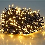 SALCAR 10m 150er LED Lichterkette Weihnachten Außen Innen, 31V Christbaumbeleuchtung Weihnachtsbeleuchtung mit 8 Modi und Memory-Funktion, Warmweiß