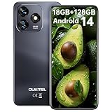 OUKITEL C51 Handy Ohne Vertrag - 18GB+128GB Smartphone Ohne Vertrag Android 14 6.8 Zoll, 5150mAh 13MP+5MP Kamera,GPS, Dual SIM 4G Simlockfreie Handys 90Hz Bildschirm, Schwarz
