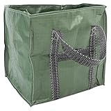 LALAFINA Großer Gartensack mit Quadratischem Boden Wasserabweisender Robuster Abfallsack für Gartenabfall Wiederverwendbar Hoher Fassungsvermögen für Laub und Pflanzenschnitt