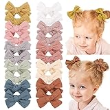 20 Stück Baby Mädchen Haarschleifen Clips vollständig gefütterte Haarspangen Haarschmuck für kleine Mädchen Kleinkind Kinder Teenager (1-Light Multi-colored)