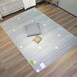 WSNCXFW Elektrischer Graphit-Bodenheizungsteppich, tragbare beheizte Bodenmatte mit einstellbarem Thermostat und Timer, Infrarot-Fußbodenheizung, elektrisch beheizter Flächenteppich,50x200cm