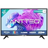 Antteq AB 32D1 Fernseher 32 Zoll (TV 80 cm), Dolby Audio, LED, Triple Tuner DVB-C / T2 / S2, CI+, HDMI, USB, digitaler Audioausgang, incl. Hotelmodus, 2024