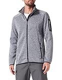 CMP - Knit-Tech-Fleecejacke für Herren, Eis-Titan-Schwarz, 58