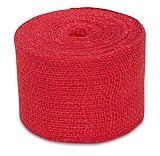 Jute-Wickelstreifen 10cm x 25m rot