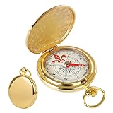 Oaimyy-Kompass Portable für Reise/Camping/Wild/Navigation, Retro-Stil, tragbar aus Metall (Golden)