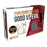 Exploding Kittens, Exploding Kittens – Good vs Evil, Partyspiel, Kartenspiel, 2-5 Spieler, Ab 7+ Jahren, 15 Minuten, Deutsch
