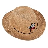 ERINGOGO Strohhut Sommerhut für Jungen Uv Schutz Leicht und Atmungsaktiv für Strand Urlaub und Camping