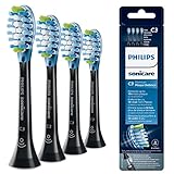 Philips Sonicare Original C3 Premium Plaque Defence Standard Schallzahnbürstenköpfe - 4er-Pack in Schwarz (Modell HX9044/33)