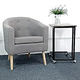 Generisch Samtgepolsterter Wohnzimmersessel, Einzel-Loungesessel für Wohnzimmer, Esszimmer, Lounge, 64×50×70 cm, Dunkelgrau