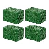 Toyvian 4 Stück Kleiner Heuballen 2X2X3cm aus Kunststoff Grün Miniatur Heuhaufen Deko für Puppenhaus Minigarten und Szenenlayout