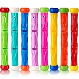 JOYIN 8 Stücke Tauchstäbe, Wasserspielzeug, Tauchstab für Kinder,buntes Schwimmspielzeug, sinkende Wurfstäbe für Kinder, Geschenke, Sommer, Schwimmtraining, Wasserspaß