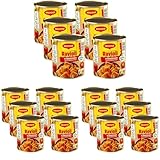 MAGGI Ravioli in Tomatensauce, Teigtaschen gefüllt mit würzigem Fleisch, in fruchtiger Tomatensauce, leckeres Fertiggericht, ideal für Camping, 18er Pack (6 x 800g)