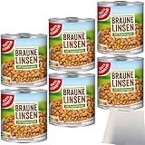 Gut&Günstig Linsen mit Suppengrün 6er Pack (6x800g Dose) + usy Block