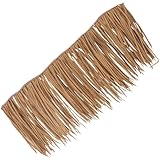NUOBESTY Flammhemmende Künstliche Reetdachrolle Lebensechte PE Strohmatte für Garten Pavillondach Wetterbeständig UV resistent für Rustikale und Tropische Außendekoration