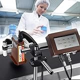 MOUNW Kleiner Drucker-Tintenstrahlkodierer, 12,7 mm/25,4 mm Online-Tintenstrahlkodierer mit Touchscreen, mehrsprachige Datumskodiermaschine, kommerzielle tragbare automatische Kodiermaschine