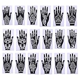 Masslla Henna-Tattoo-Set, Temporäre Tattoo-Vorlage, Hand-Henna-Tattoo-Aufkleber, Indischer Tattoo-Aufkleber, Selbstklebender Tattoo-Aufkleber