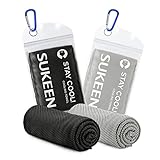 Sukeen Kühlhandtuch Kühltuch 2 Stück(101.6x30.5 cm),Kühlendes Handtuch Fitness Handtuch Cooling Towel Gym Handtuch Golf Handtuch Yoga Handtuch KüHlendes Sporthandtuch handtücher für Hals und Gesicht