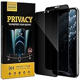 Verco Sichtschutz Full Screen Privacy Glas für iPhone X, iPhone XS Panzer Schutz Glas Folie Anti-Spy Schutzfolie, 2 Stück