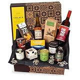 Präsentbox Urlaub für Zuhause - Gefüllter Geschenkkorb mit Sangría, & mediterranen Leckereien von jamon.de - Gourmet-Geschenk für jeden Anlass