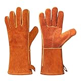 Hitzebeständige Outdoor-Handschuhe, Küche, Grill, Ofenhandschuhe, sichere lange Handschuhe zum Grillen, Kochen, Backen