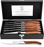 Laguiole Style de Vie Steakmesser Luxury Line, 6-teilig, Pakkaholz
