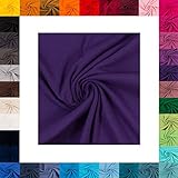 French Terry Maike von Swafing- Meterware- 0,25 m angeraut- Uni- Sommersweat (Dunkellila 647)