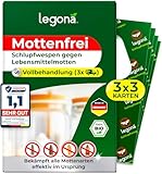 Legona® Schlupfwespen gegen Lebensmittelmotten | 3 Karten à 3 Lieferungen | Effektive Bekämpfung von Lebensmittel Motten | Alternativer Mottenschutz zu Mottenfalle Lebensmittel, Mottenspray