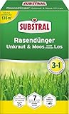 Substral Rasendünger: Starker Rasen ohne Unkraut & Moos, Nährstoffreich, für 130 m² - 4 kg