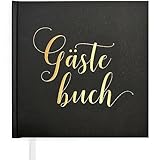 Plantvibes Gästebuch Hochzeit – 72 Seiten Premium-Papier, Dickem Papier, Es Drückt Nicht Durch, Vintage-Stil, Mit Goldenem Titel - Ideal Für Hochzeiten, Jubiläen, Geburtstage - Gästebuch Blanko