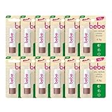 bebe 3in1 Repair Lippenpflege (12 x 4,9 g), Lippenpflegestift mit Glycerin, Avocadoöl & Mandelöl, repariert und beruhigt trockene & rissige Lippen, ohne Mineralöle