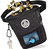 HUND IST KÖNIG Leckerlibeutel für Hunde-Training - Robuster Futterbeutel Hunde, kompakt & funktional - Futterbeutel Hundetraining für schnelles belohnen - mit Kotbeutelspender & Trainings-Ebook