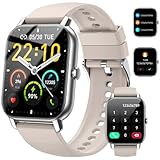 Smartwatch mit Telefonfunktion, 1,85' Touchscreen Smart Watch, 110+ Sportmodi Sportuhr, Fitnessuhr mit Herzfrequenz Schlafmonitor Schrittzähler, IP68 Wasserdicht Uhr, Message Reminder, für Android iOS