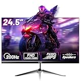LXZ 24.5 Inch Gaming Monitor 200Hz, FHD 1080p, 1ms, DP/HDMI, Eye Care, Wall Mount Compatible