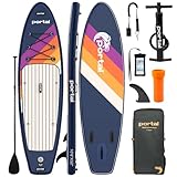 Portal Stand Up Paddle Board, 320cm Aufblasbare Paddle Boards mit SUP Zubehör Inklusive Tragetasche, Handpumpe, Paddel, Leine, Flosse, Reparaturset, wasserdichte Handyhülle